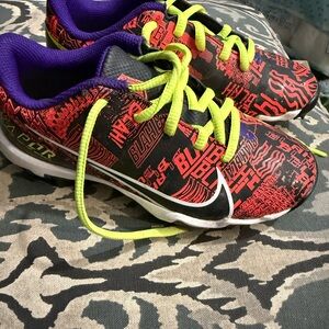 Nike Graphic Red and Black Shoes with Neon Accents